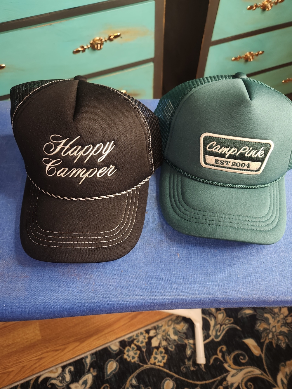 2 Pink Trucker Hats